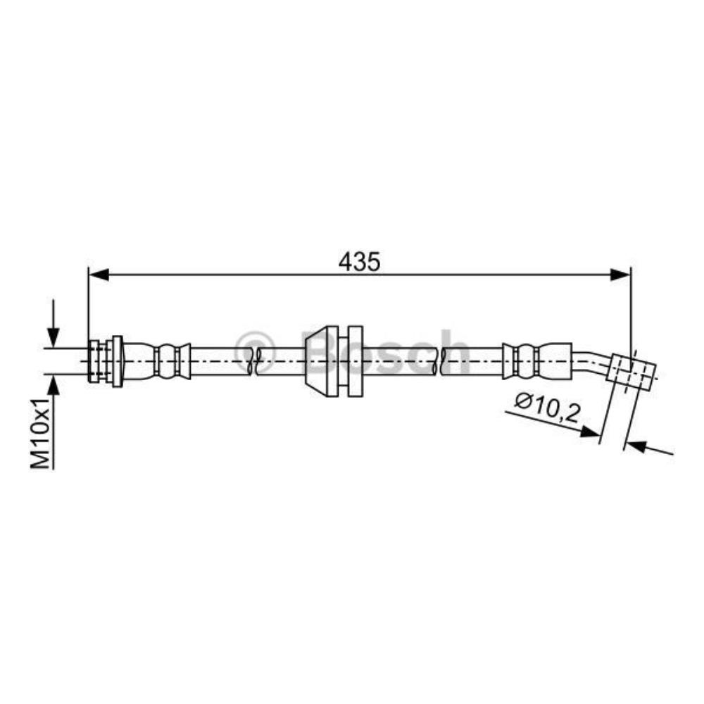 Bremsschlauch 1 987 481 939 Vorderachse für Chevrolet Spark Matiz M200 M250 Daewoo KLYA