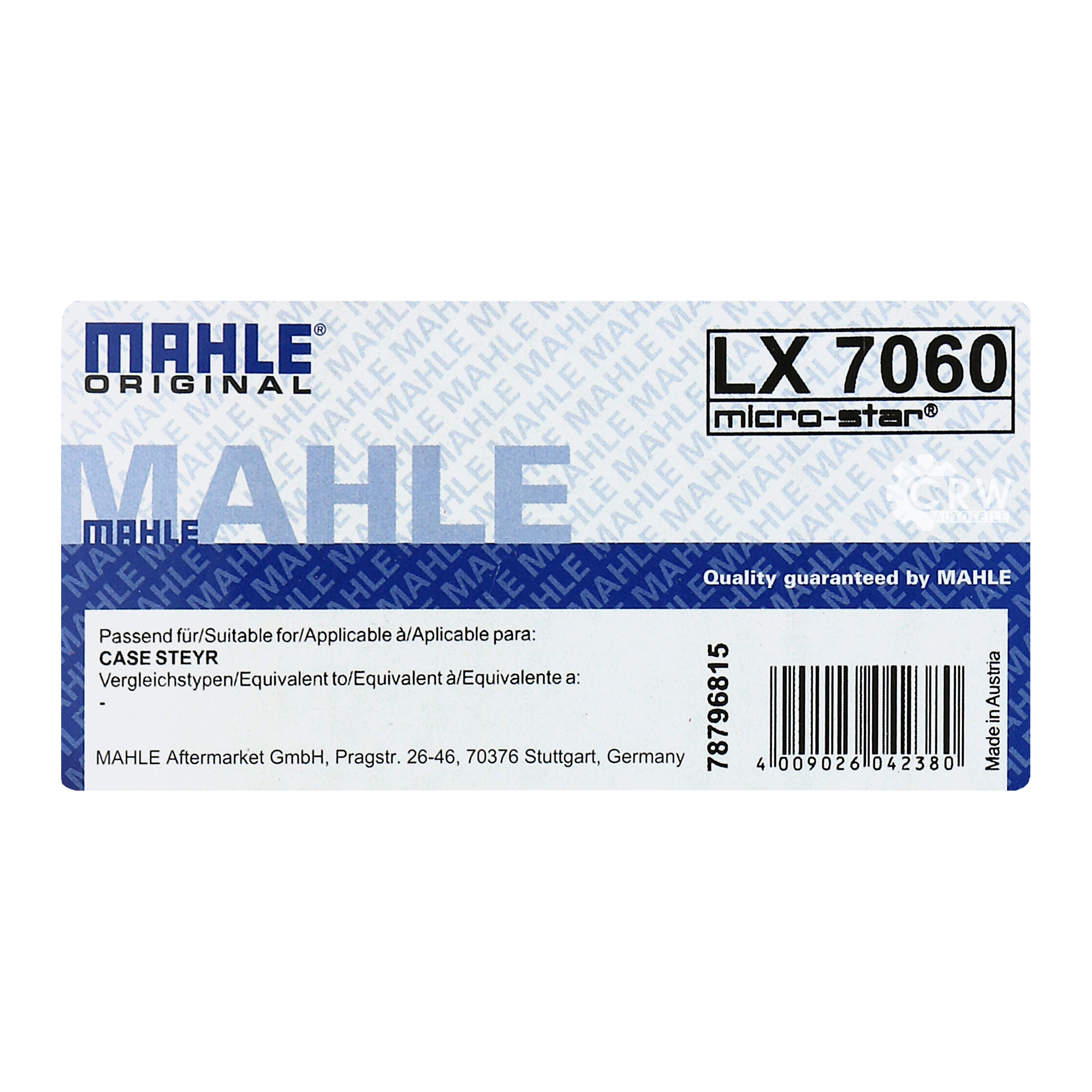 MAHLE Luftfilter LX 7060