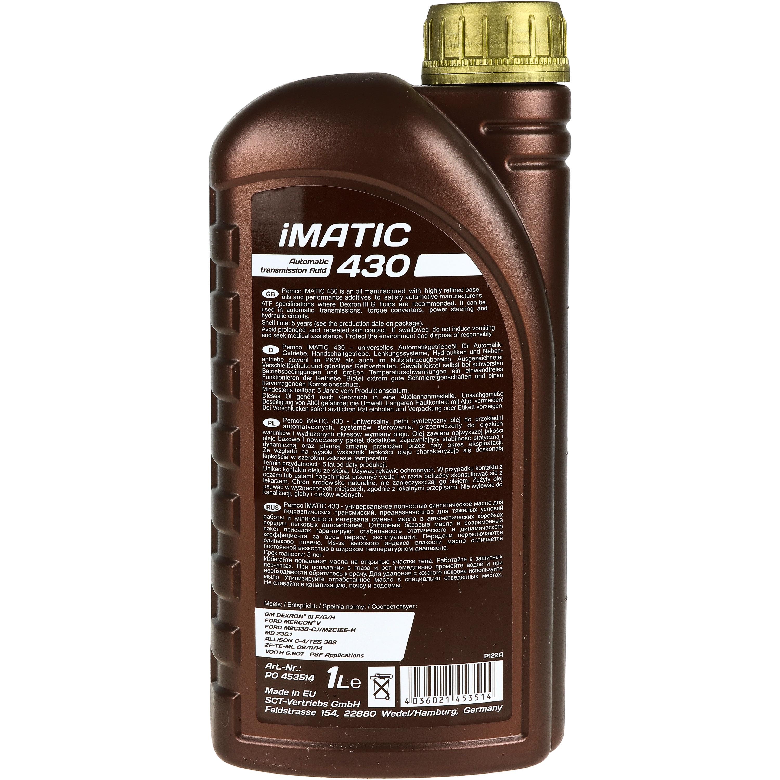 1 Liter  PEMCO Automatikgetriebeöl iMATIC 430 ATF DIII Gear Oil Öl