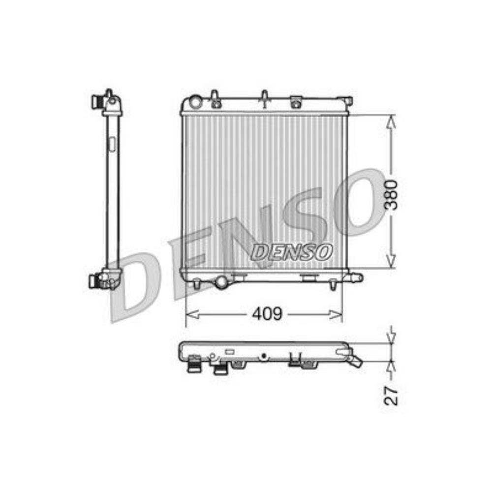 DENSO Wasserkühler Motorkühler Alu für Peugeot 207 CC WD_ 1.6 16V Citroën C2