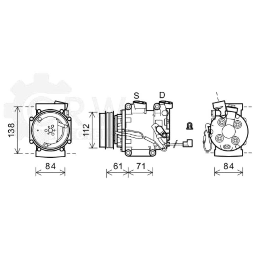  Kompressor Klimaanlage Klimakompressor für Honda Jazz III GE