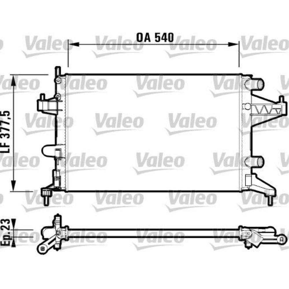 VALEO Wasserkühler Motorkühler Alu für Opel Corsa C F08 F68 1.2 1.0 W5L