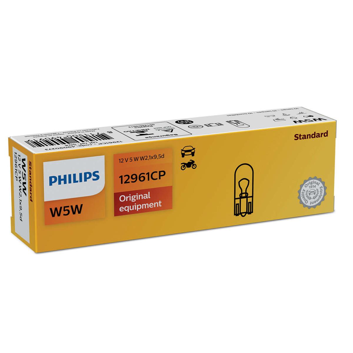 Philips Vision Set 10x W5W Lampe Birne