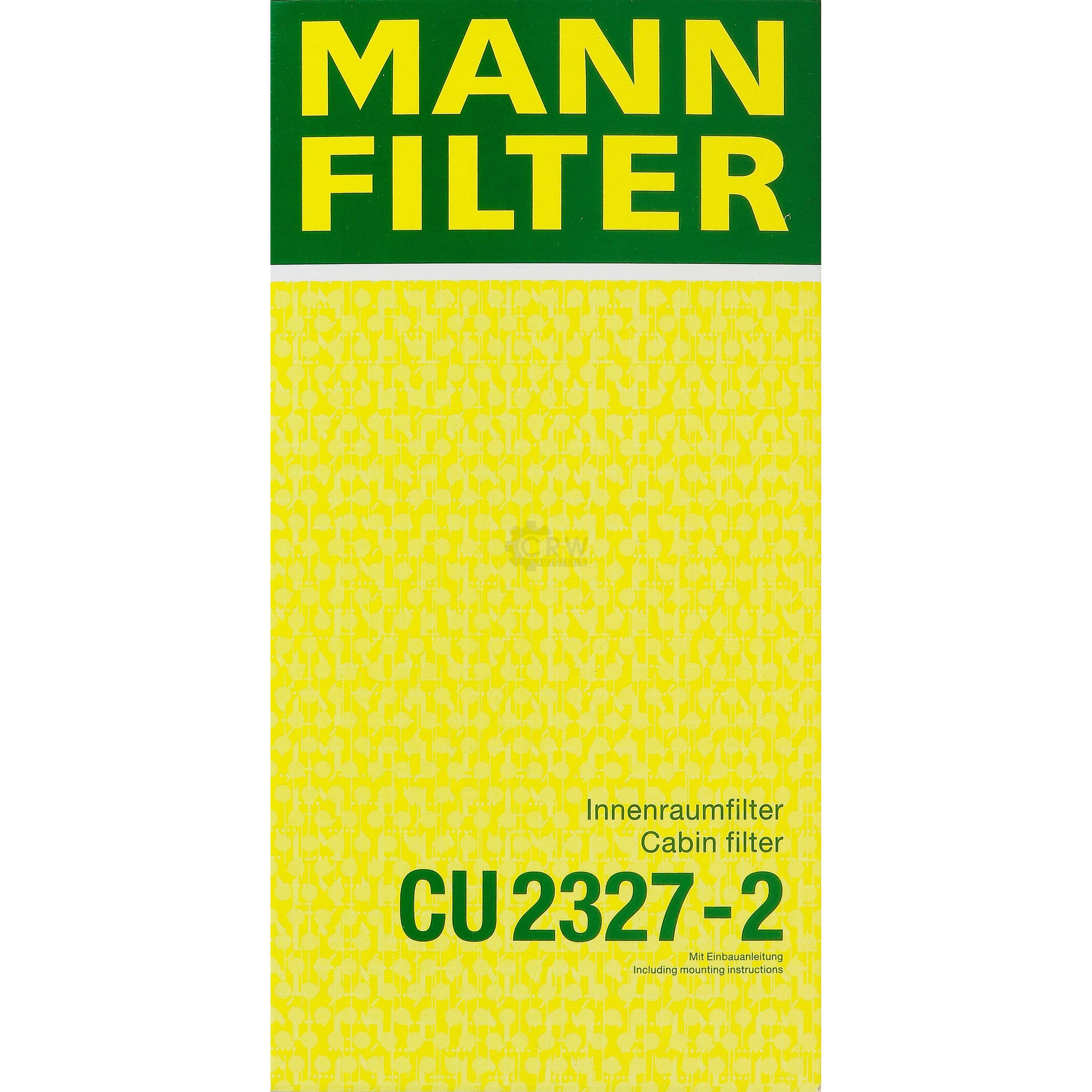 MANN-FILTER Innenraumfilter Pollenfilter CU 2327-2