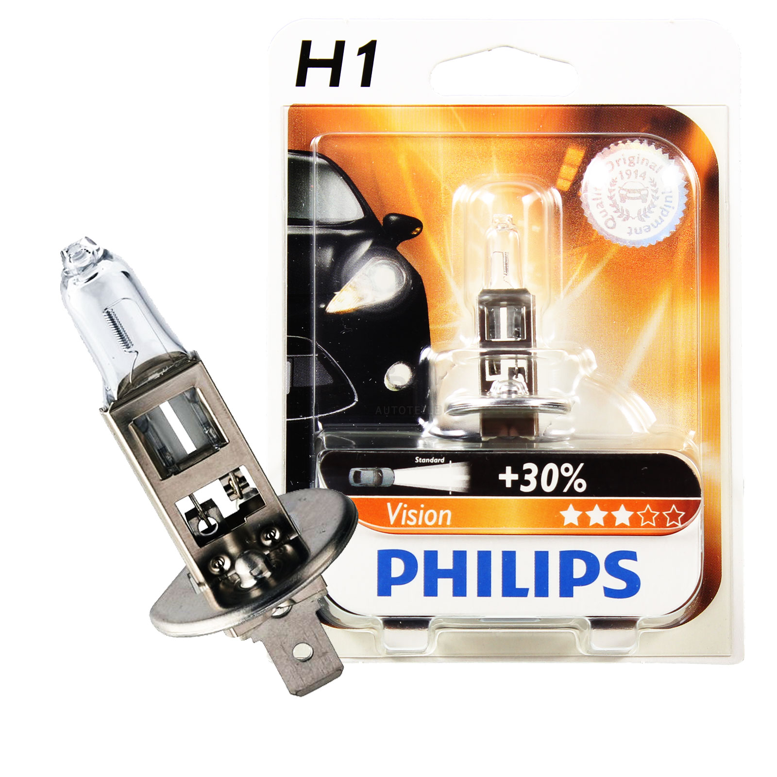 Philips Vision H1 12V 55W Sockel P14,5s Lebesdauer B3/Tc 200/400