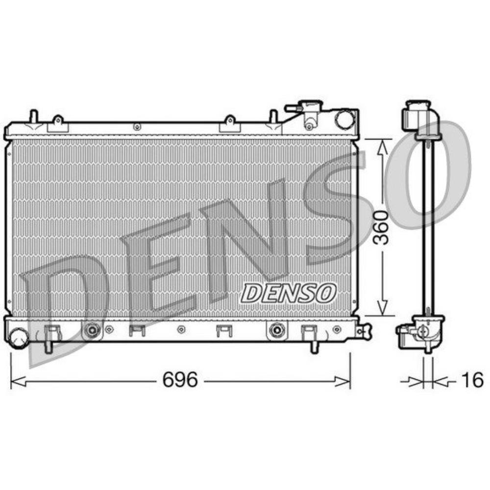 DENSO Wasserkühler Motorkühler Aluminium für Subaru Forester SG 2.0 AWD