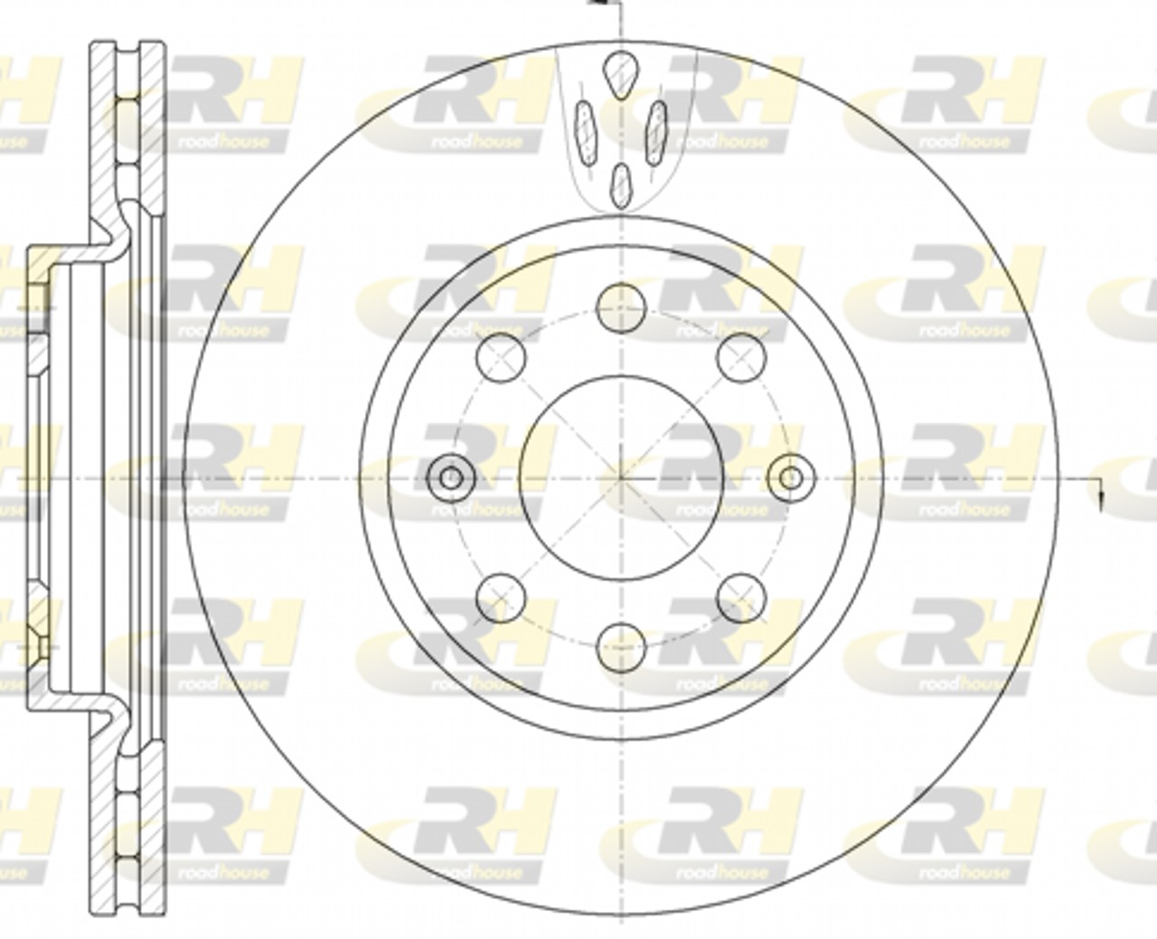 ROADHOUSE 2x Bremsscheiben vorne Ø2572 belüftet für Opel Corsa D S07 Adam M13