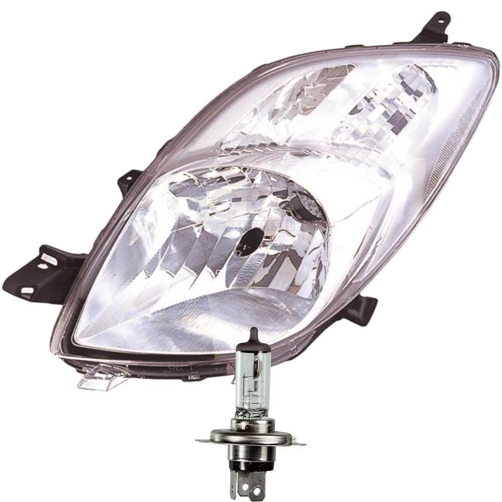 Scheinwerfer rechts für Toyota Yaris XP9 Bj. 06-08 Valeo H4 inkl. OSRAM Lampen