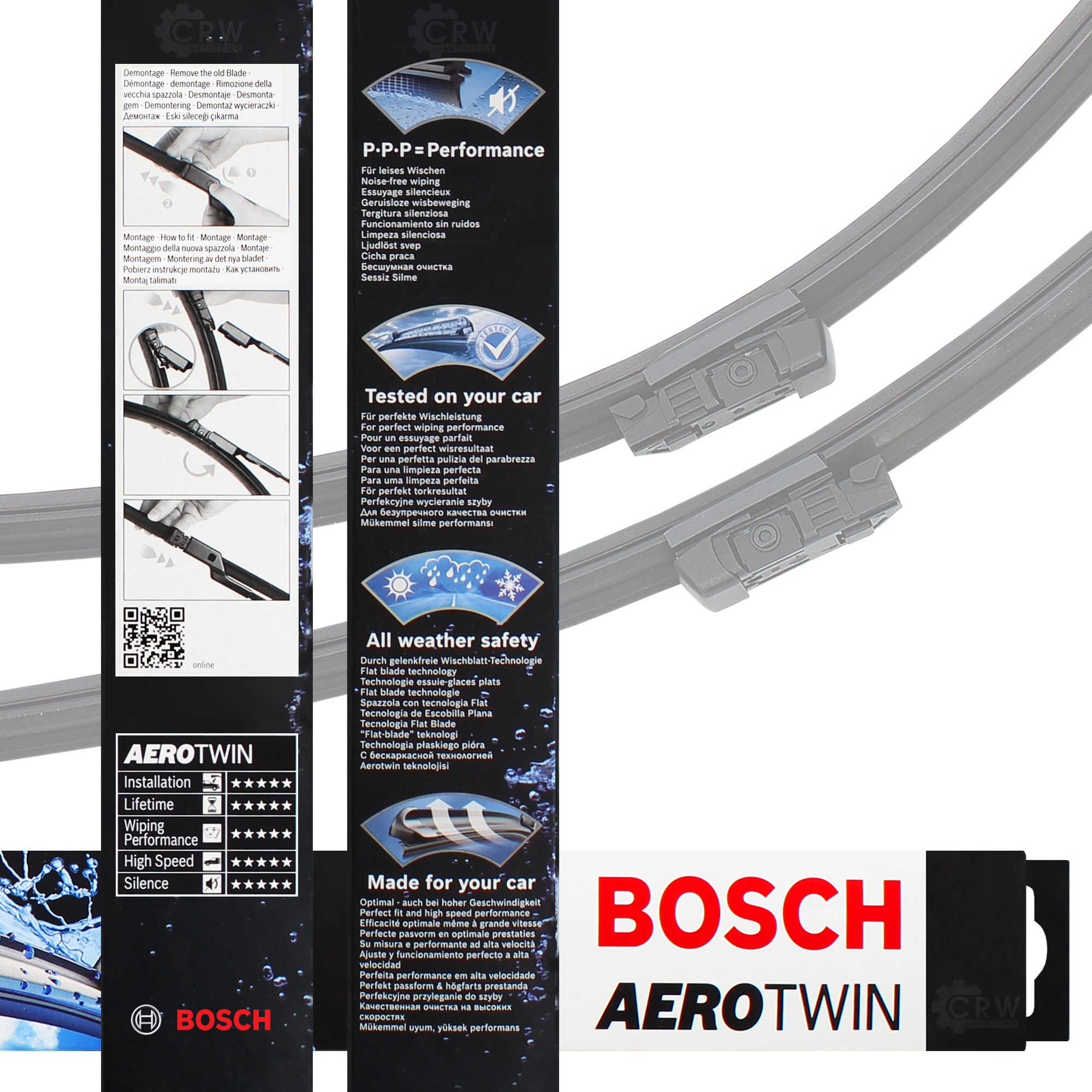Scheibenwischer Wischblatt 3397007120 750mm/650mm AeroTwin SET BOSCH A120S