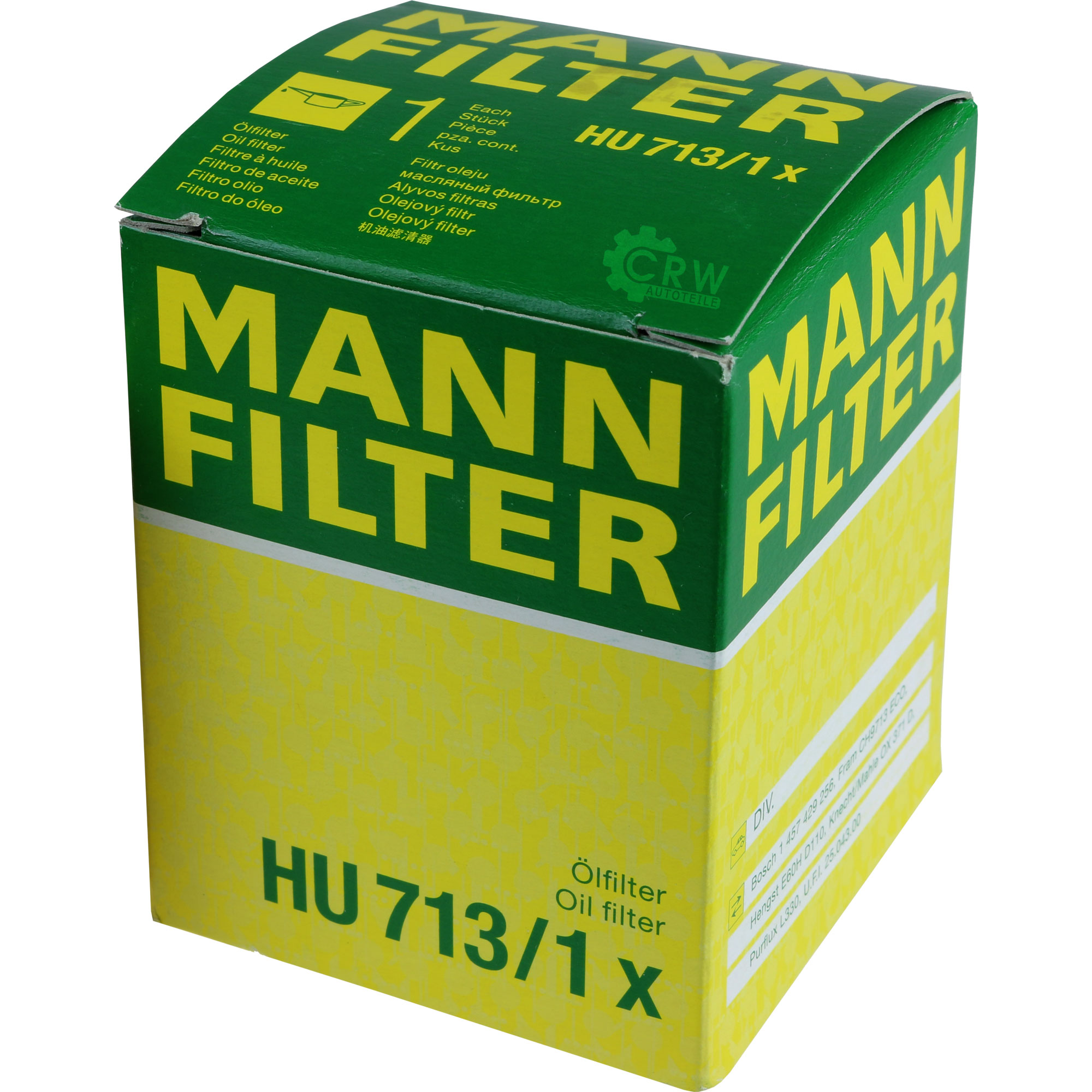 MANN-FILTER Ölfilter HU 713/1 x Oil Filter