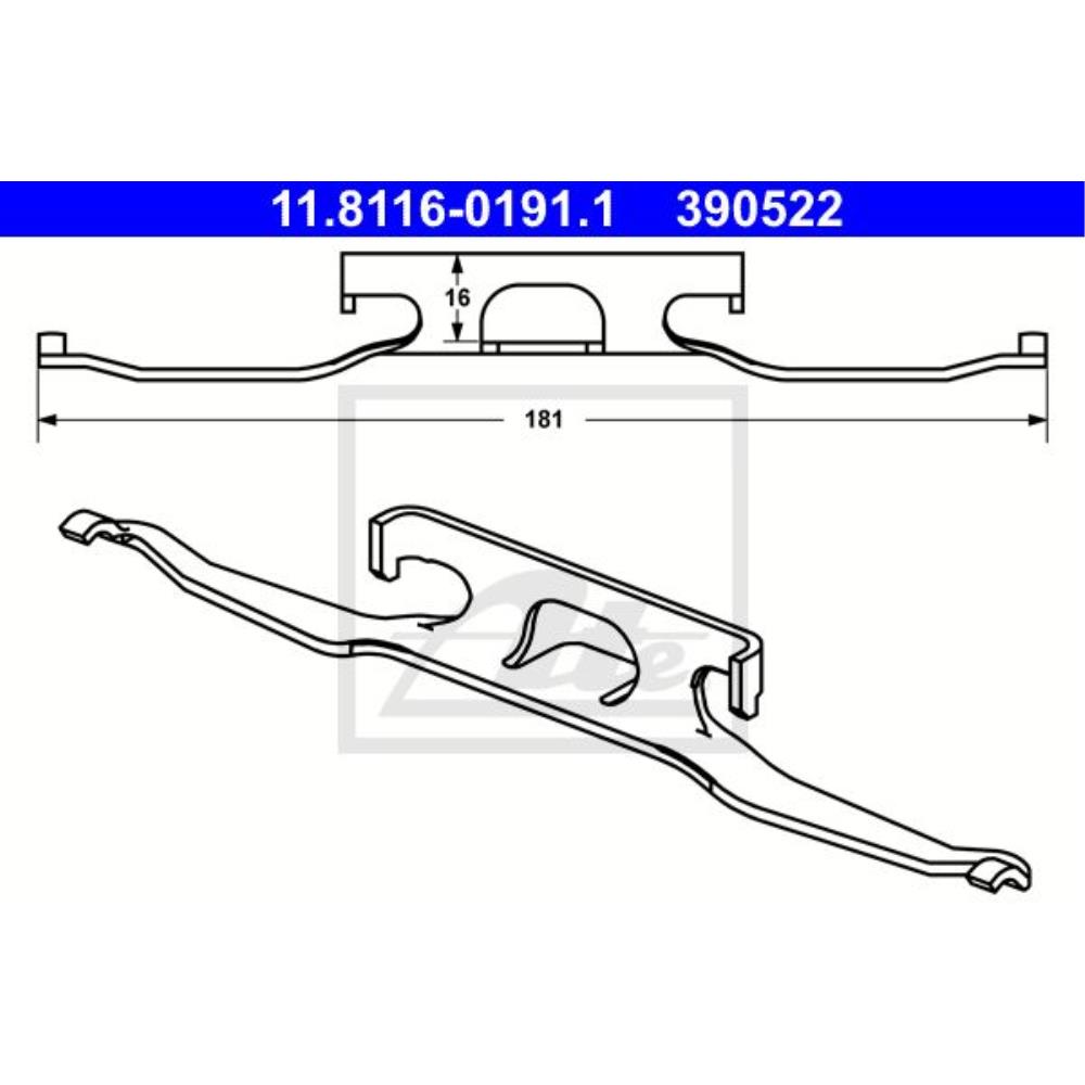 ATE 11.8116-0191.1 Feder, Bremssattel