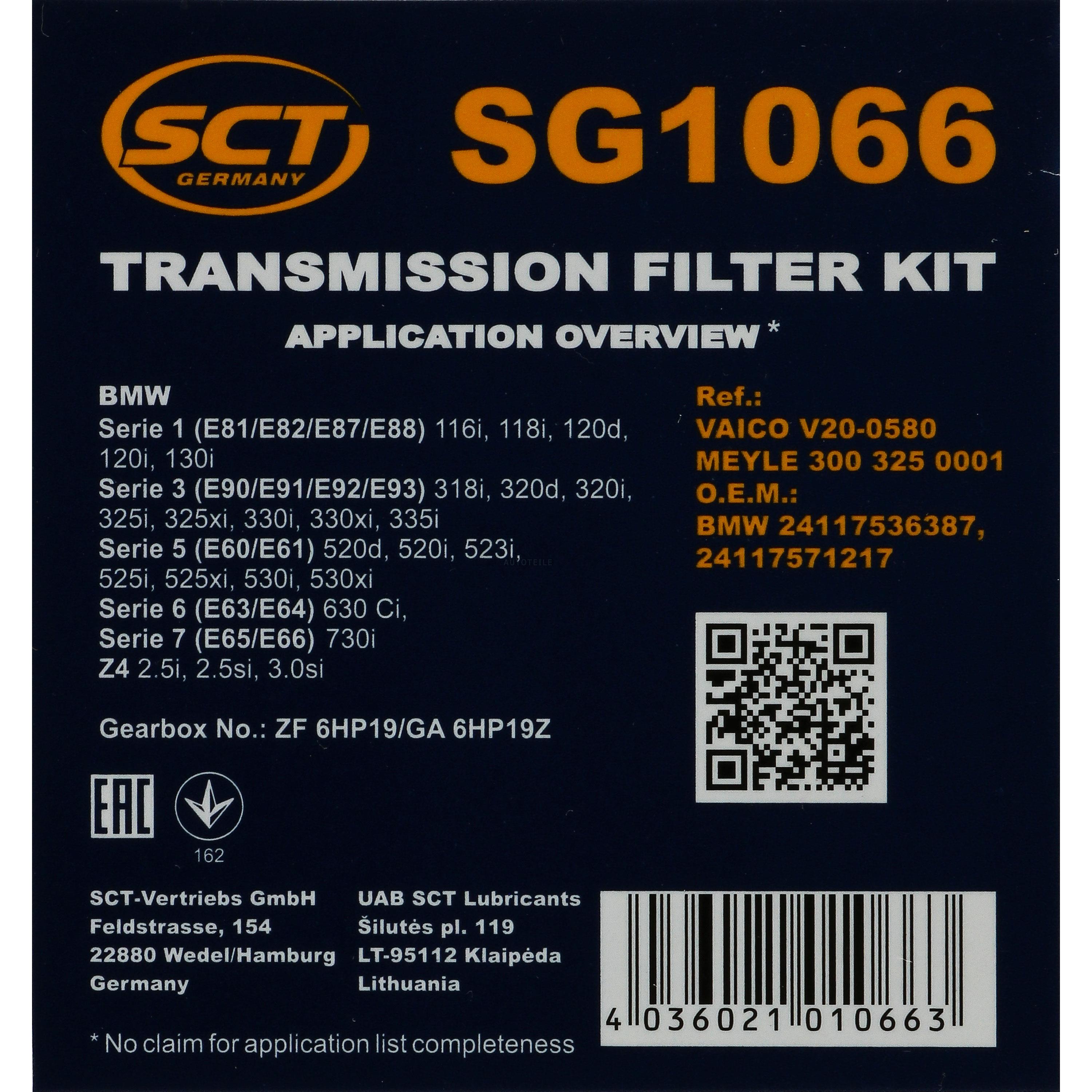SCT Getriebeölfilter SG 1066 für Automatikgetriebe Ölfilter
