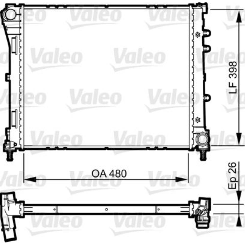 VALEO Wasserkühler Motorkühler Alu für Fiat 500 312_ 1.4 0.9 Ford KA RU8 1.3
