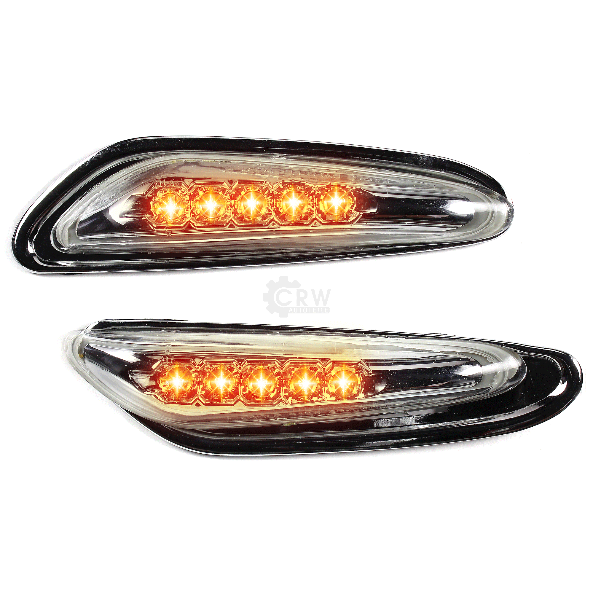LED Seitenblinker Set Satz für BMW E46 E60 E61 X3 E83 in chrom klar