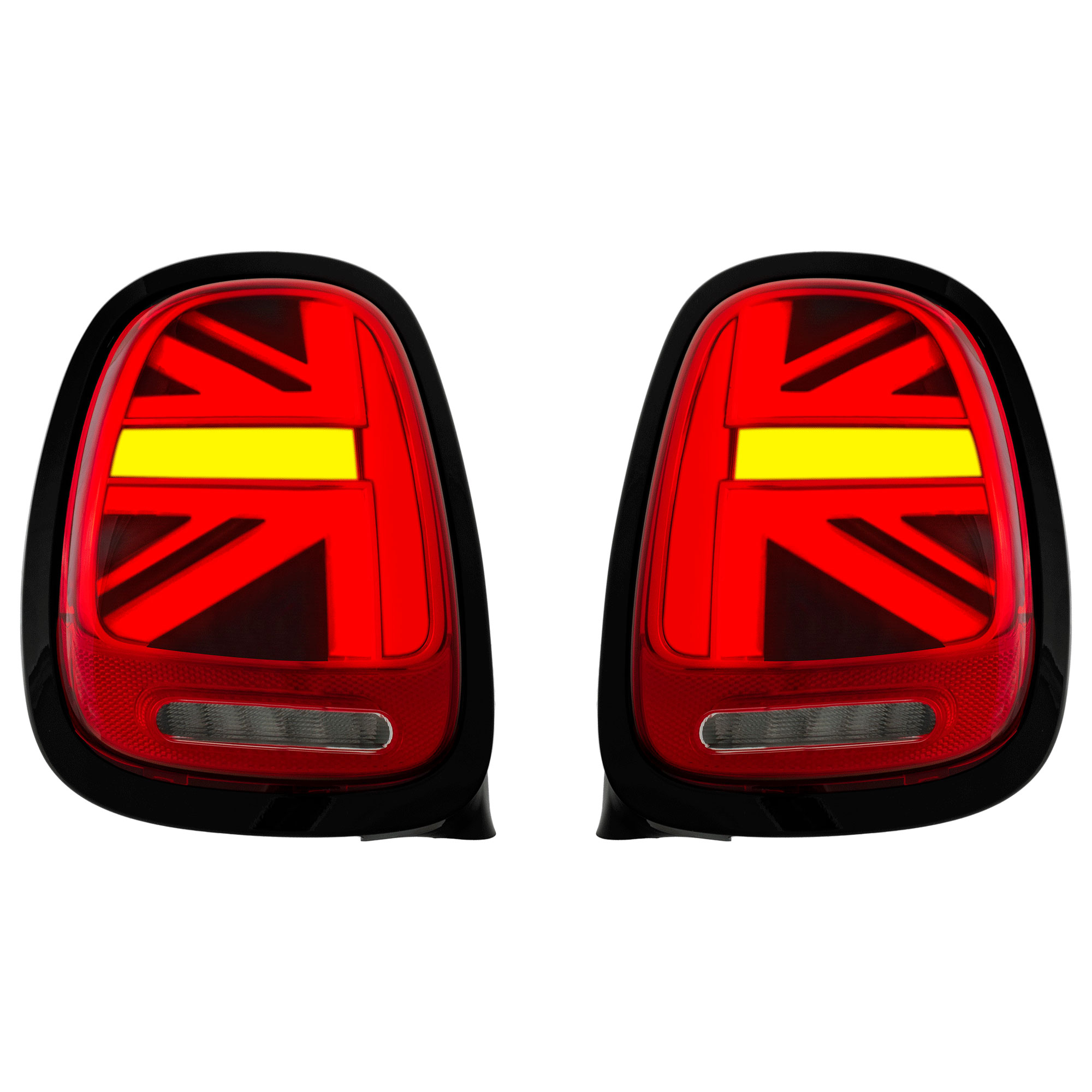 Voll LED Rückleuchten für Mini F55 F56 F57 LCI Bj. 14-21 Klarglas rot Union Jack