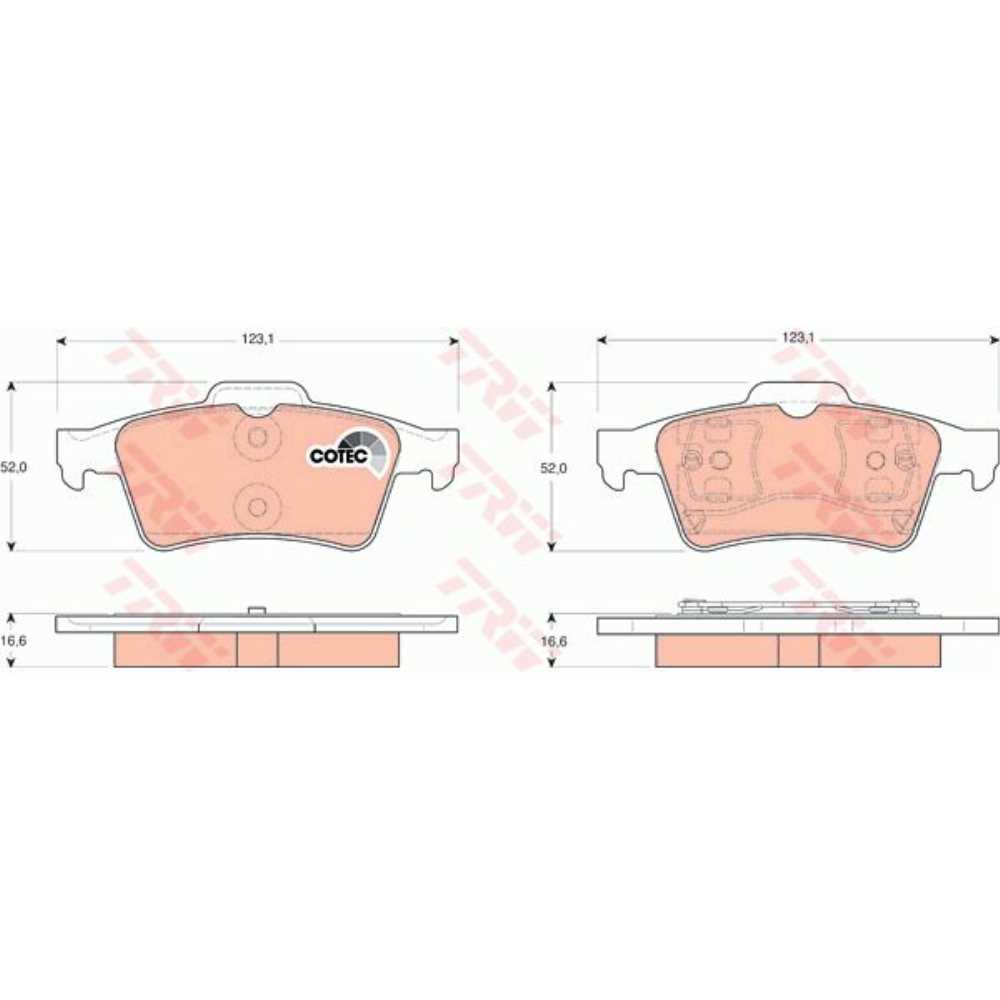 TRW Satz Bremsen Bremsscheiben Voll hinten + Bremsbeläge für Renault Laguna II