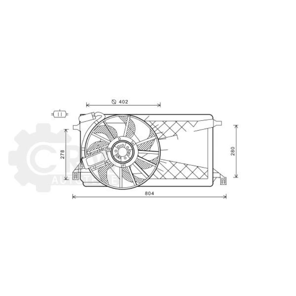 Lüfter Motorkühlung Kühlerlüfter für Ford Focus II Kombi DA_ C-Max DM2