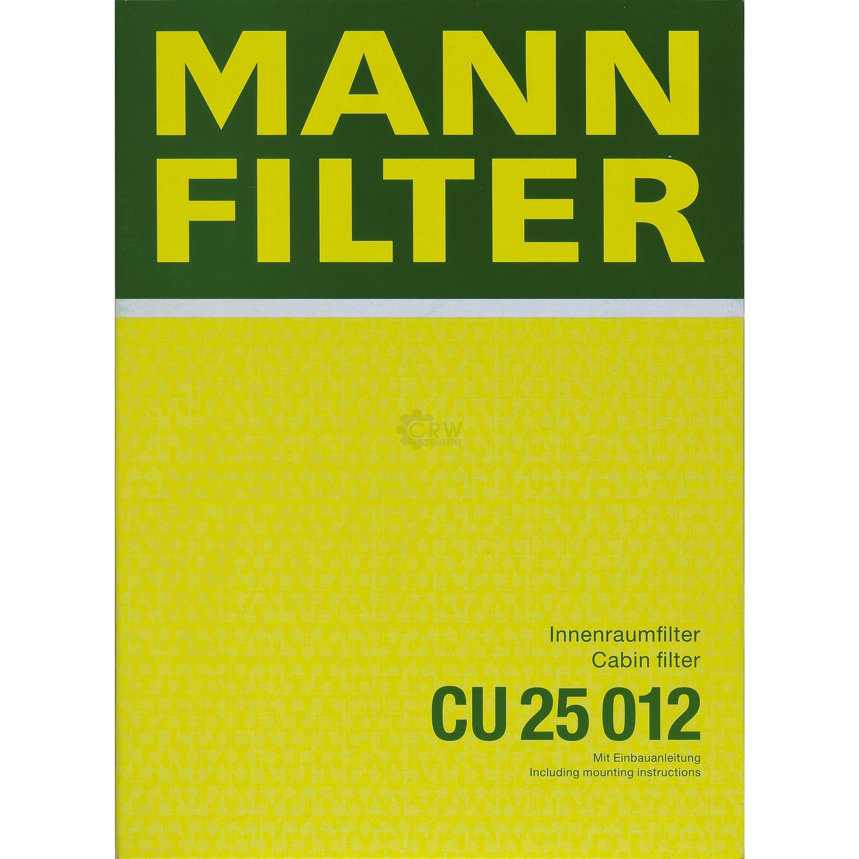 MANN-FILTER Innenraumfilter Pollenfilter CU 25 012