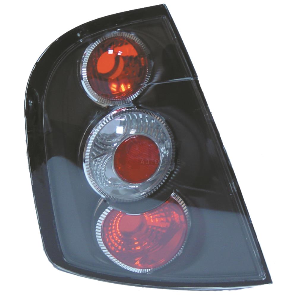 Rückleuchten Set links & rechts für Skoda Fabia Fließheck 99-07 Klarglas schwarz