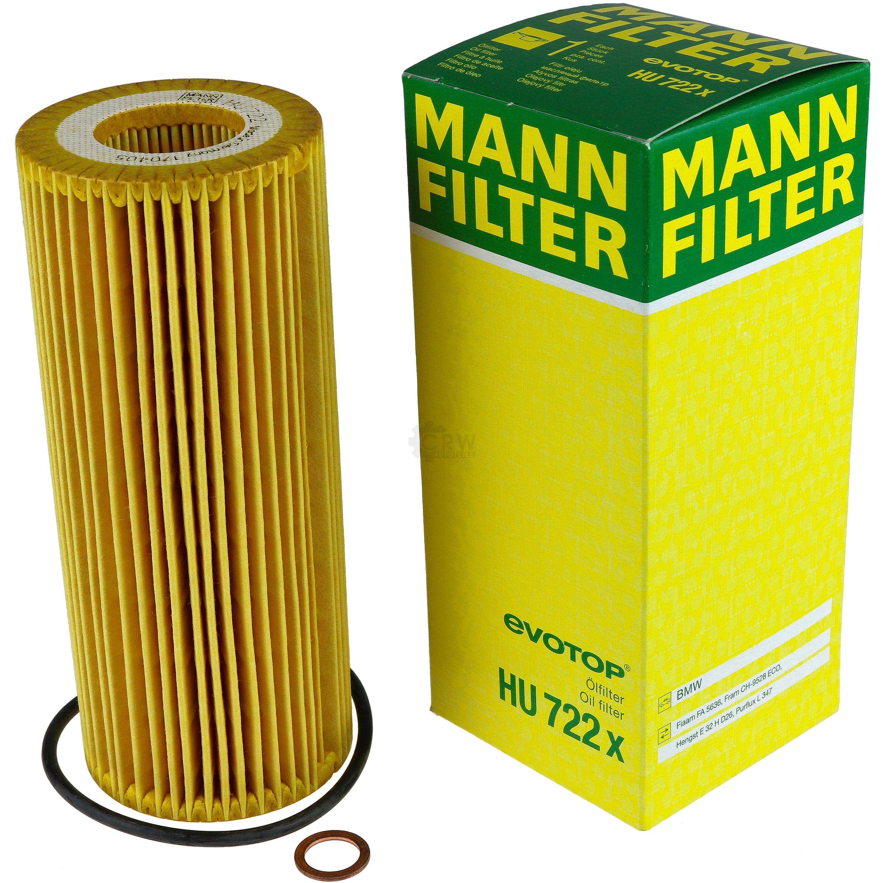 MANN-FILTER Ölfilter HU 722 x Oil Filter