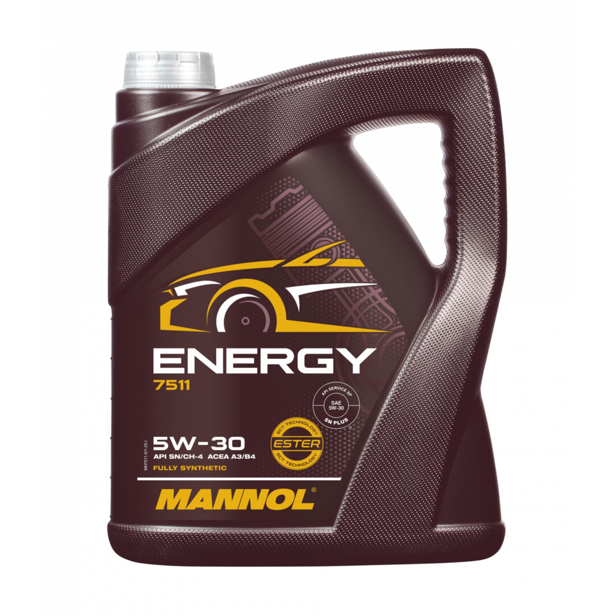 5 Liter MANNOL Motoröl Energy 7511 5W-30 API SN/CH-4 ACEA A3/B4 Engine Oil Öl