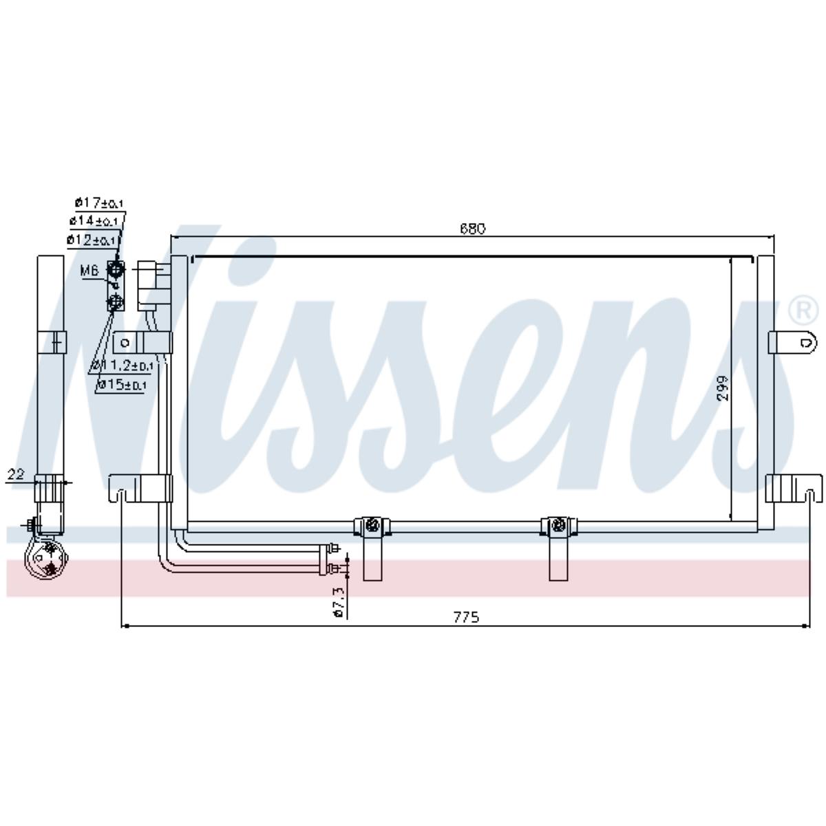 Kondensator Klimaanlage für VW Transporter IV Bus 70XB 70XC 7DB 7DW