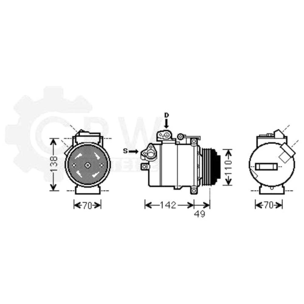 Kompressor Klimaanlage Klimakompressor für BMW X5 E53