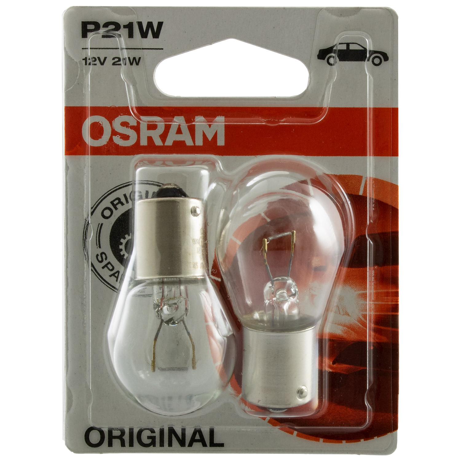 OSRAM P21W Lampe mit Metallsockel 12V/21W Sockel BA15s
