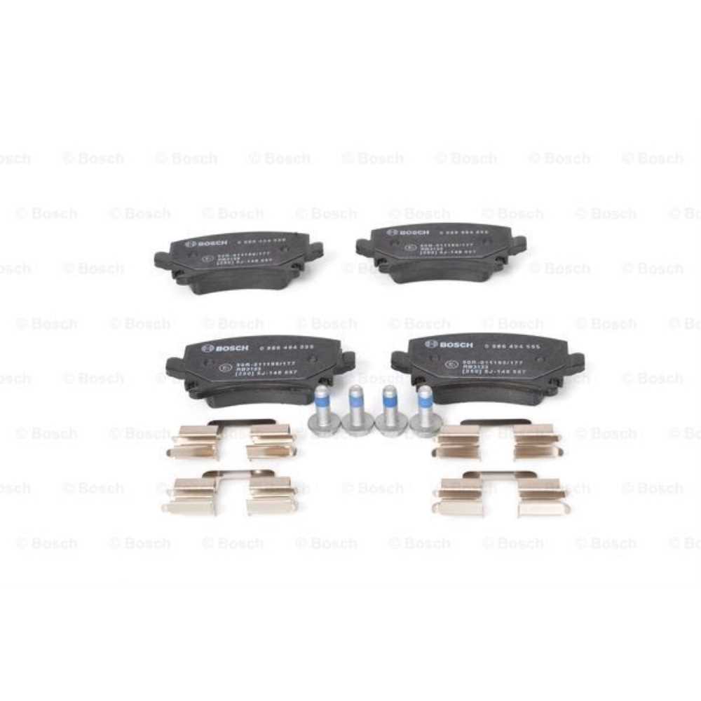 BOSCH Satz Bremsbeläge + Bremsscheiben Voll hinten für VW Touran 1T1 1T2 Golf