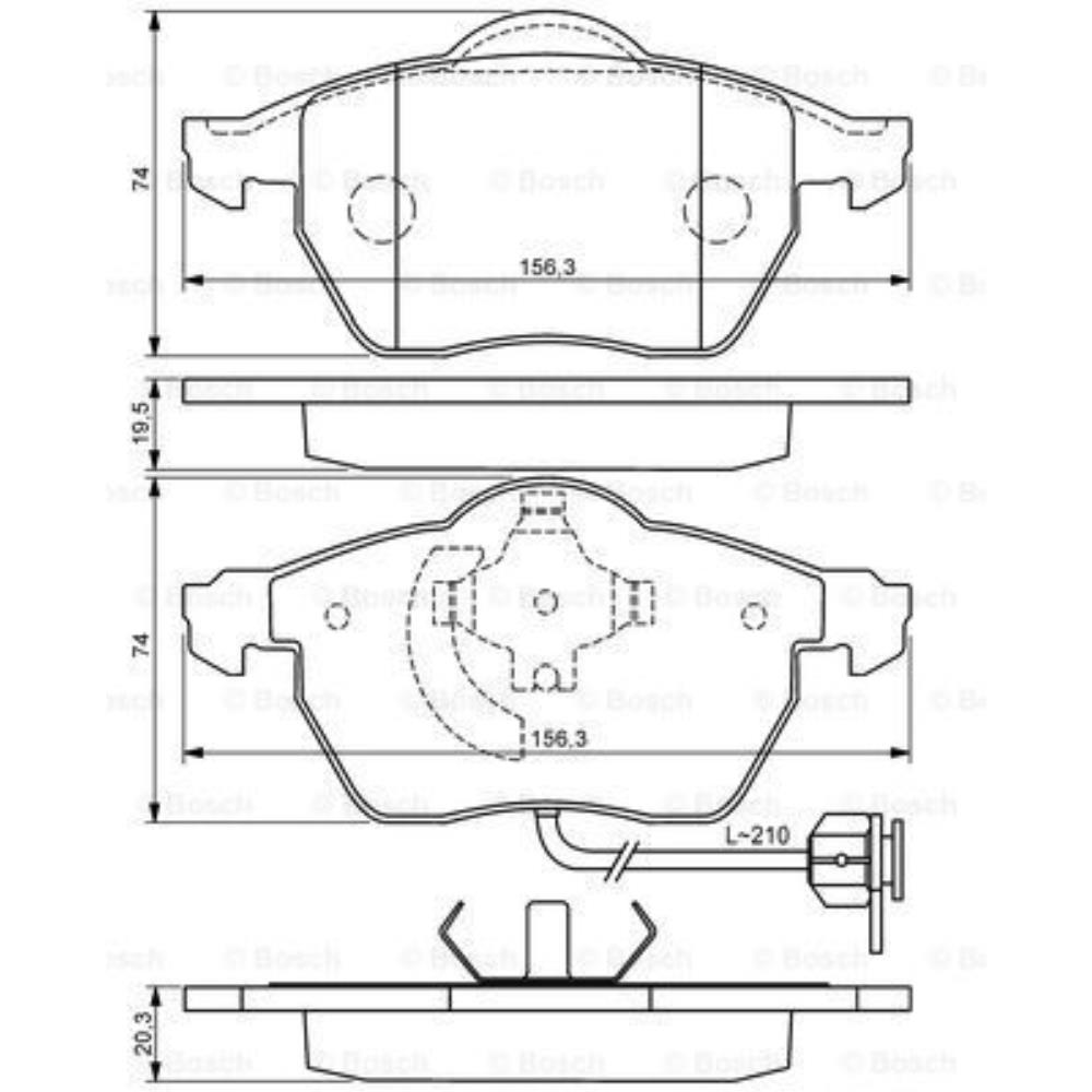 BOSCH Satz Bremsbeläge + Bremsscheiben belüftet vorne für VW Passat Variant