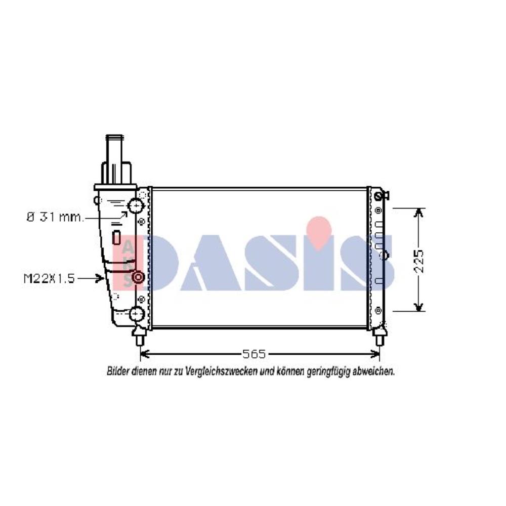 Wasserkühler Motorkühler mechanisch gefügt für Fiat Punto 176_ 60 1.2