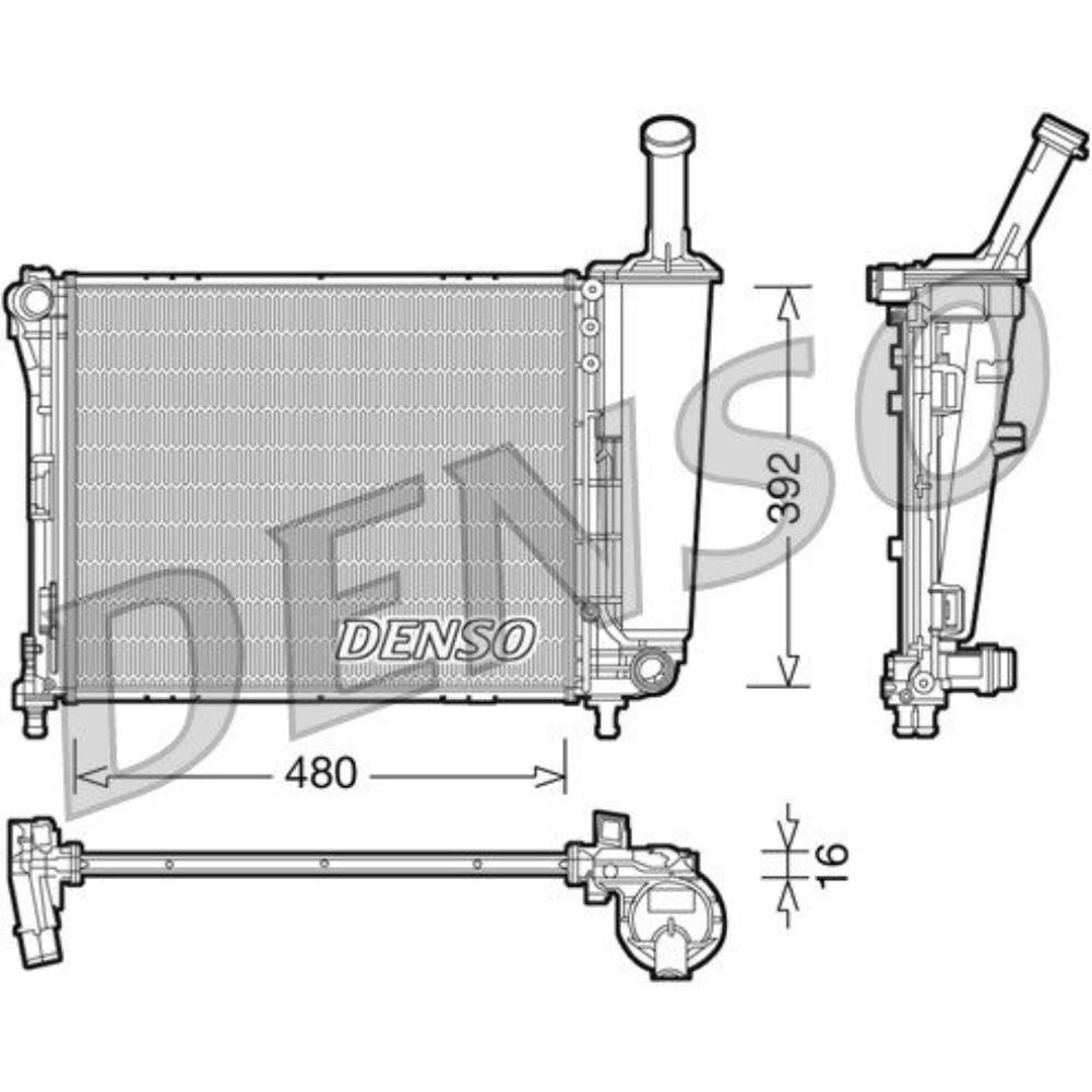 DENSO Wasserkühler Motorkühler Aluminium für Fiat Panda Van 312_ 1.2 312