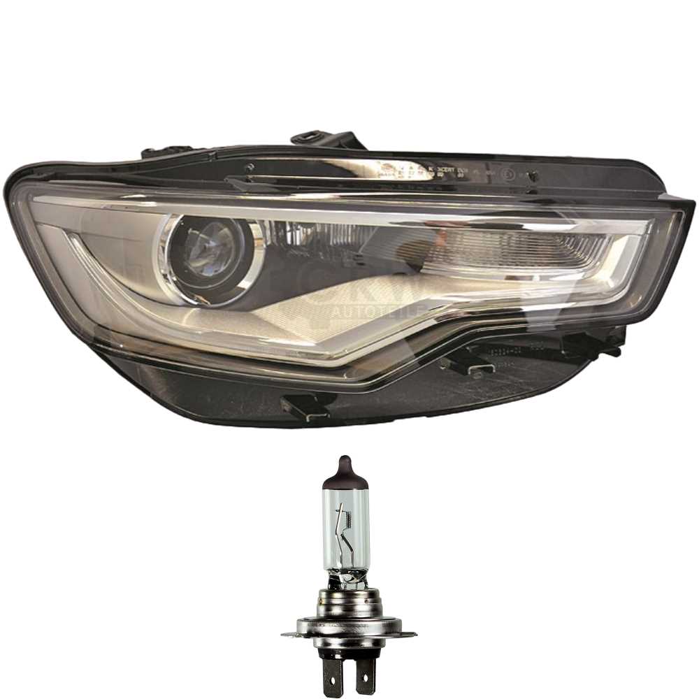 Xenon Scheinwerfer rechts für Audi A6 C7 Typ 4G Bj. 10->> mit Kurvenlicht D3S+H7