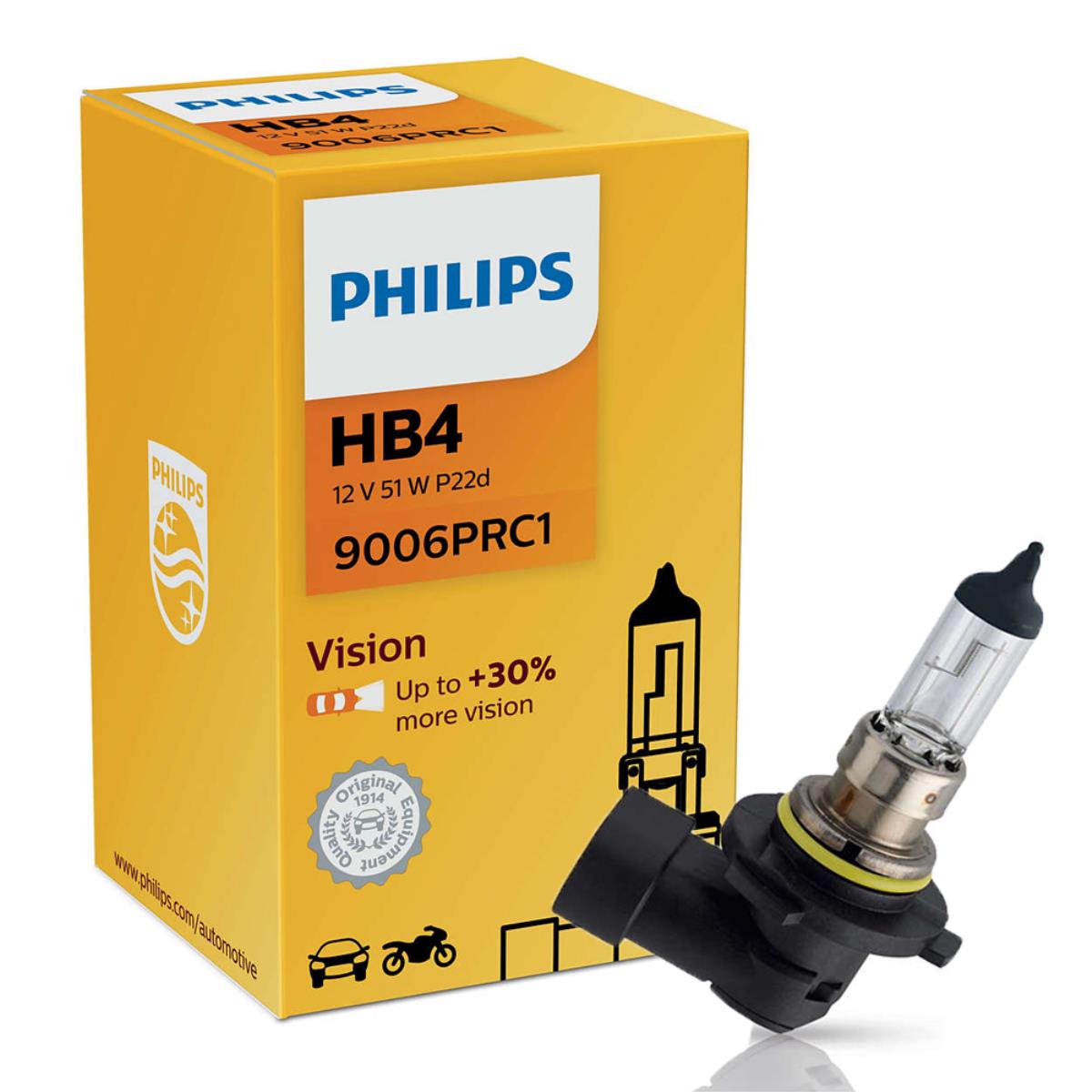 Philips Lampe HB4 12V 51W P22d Vision +30% 1st. 
