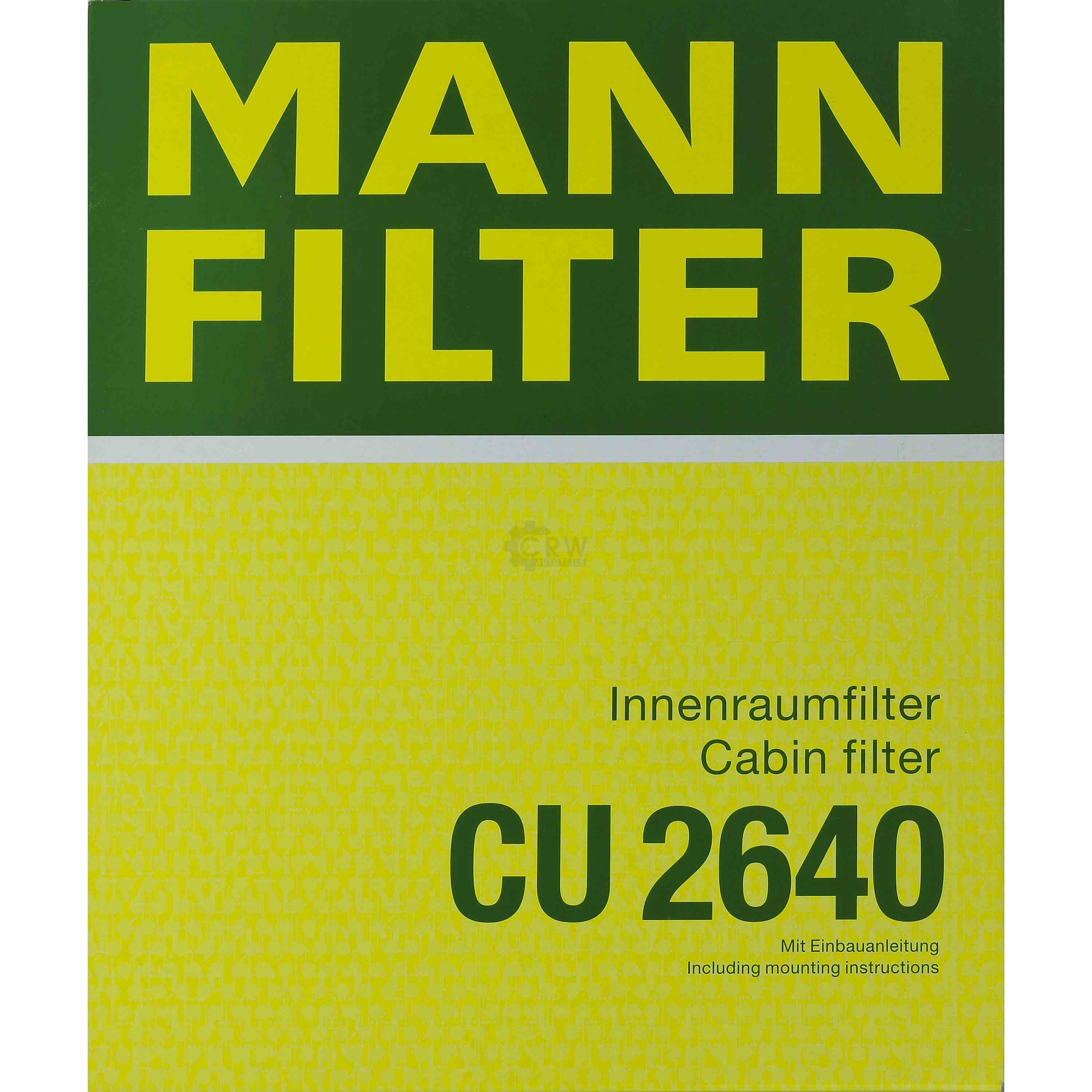 MANN-FILTER Innenraumfilter Pollenfilter CU 2640