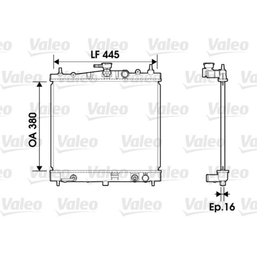 VALEO Wasserkühler Motorkühler Alu für Nissan Micra III K12 1.2 16V 1.4 Note