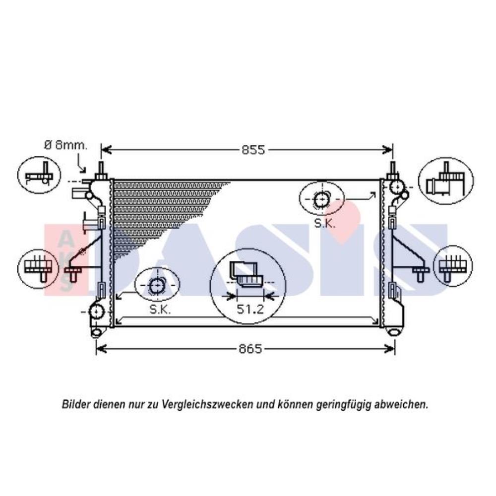 Wasserkühler mechanisch gefügt für Fiat Ducato Pritsche/Fahrgestell