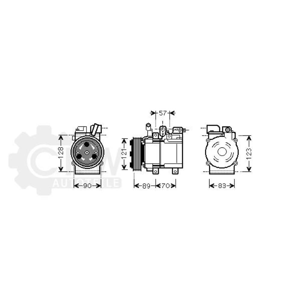 Kompressor Klimaanlage für Hyundai H-1/Starex H-1 Travel TQ