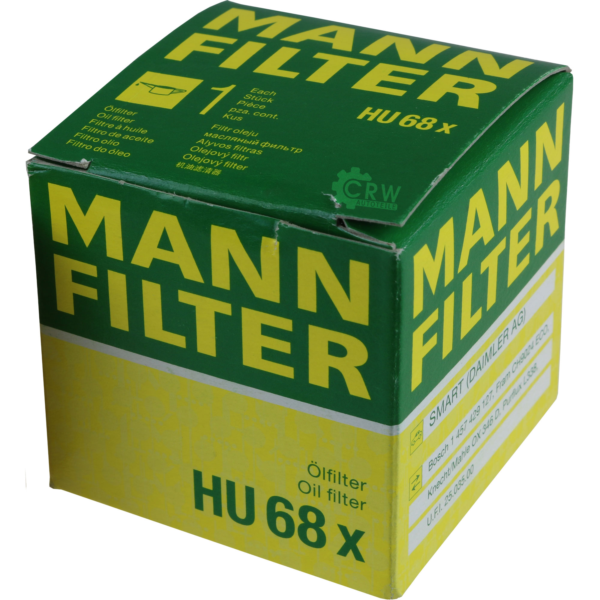 MANN-FILTER Ölfilter HU 68 x Oil Filter