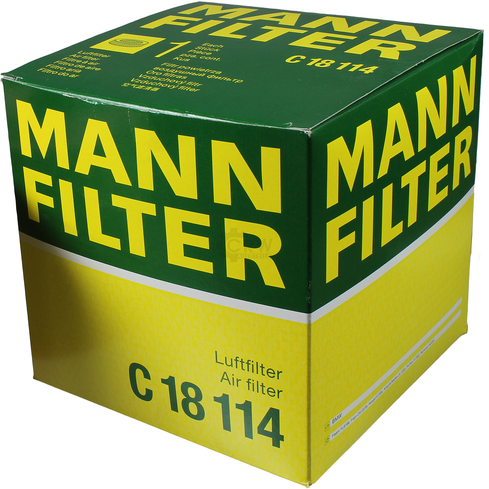MANN-FILTER Luftfilter für BMW 3er E90 325i 330i E93 E91 325xi