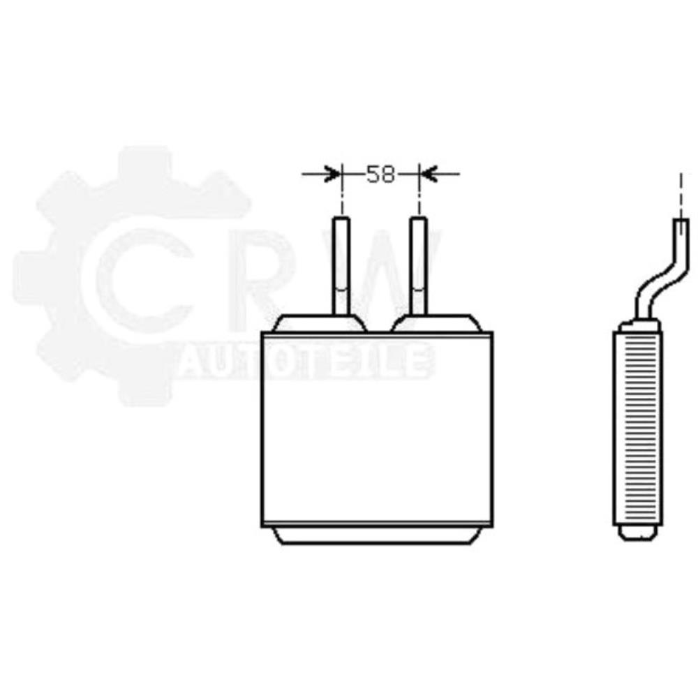 Wärmetauscher Innenraumheizung für Opel Corsa B 73_ 78_ 79_ 1.0i 12V 1.4i