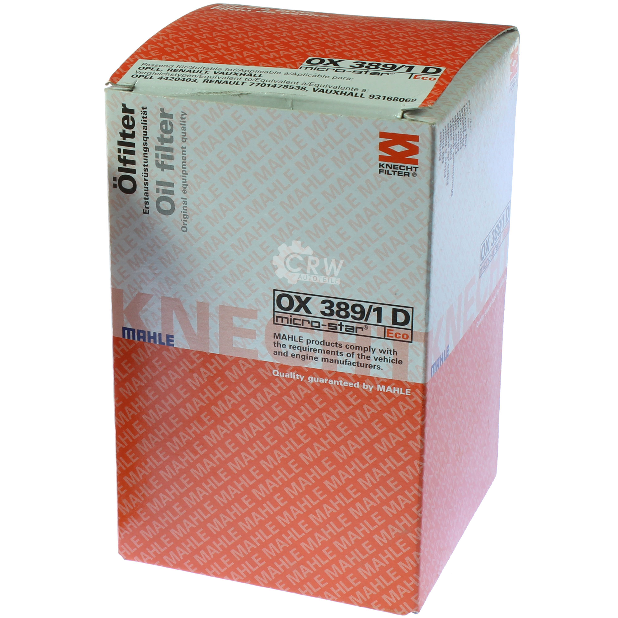 MAHLE Ölfilter OX 389/1D Oil Filter