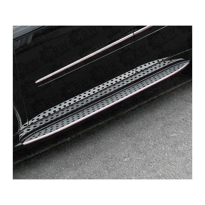 Set Aluminium Trittbretter Schweller für Mercedes ML M Klasse W164 Bj. 05-11