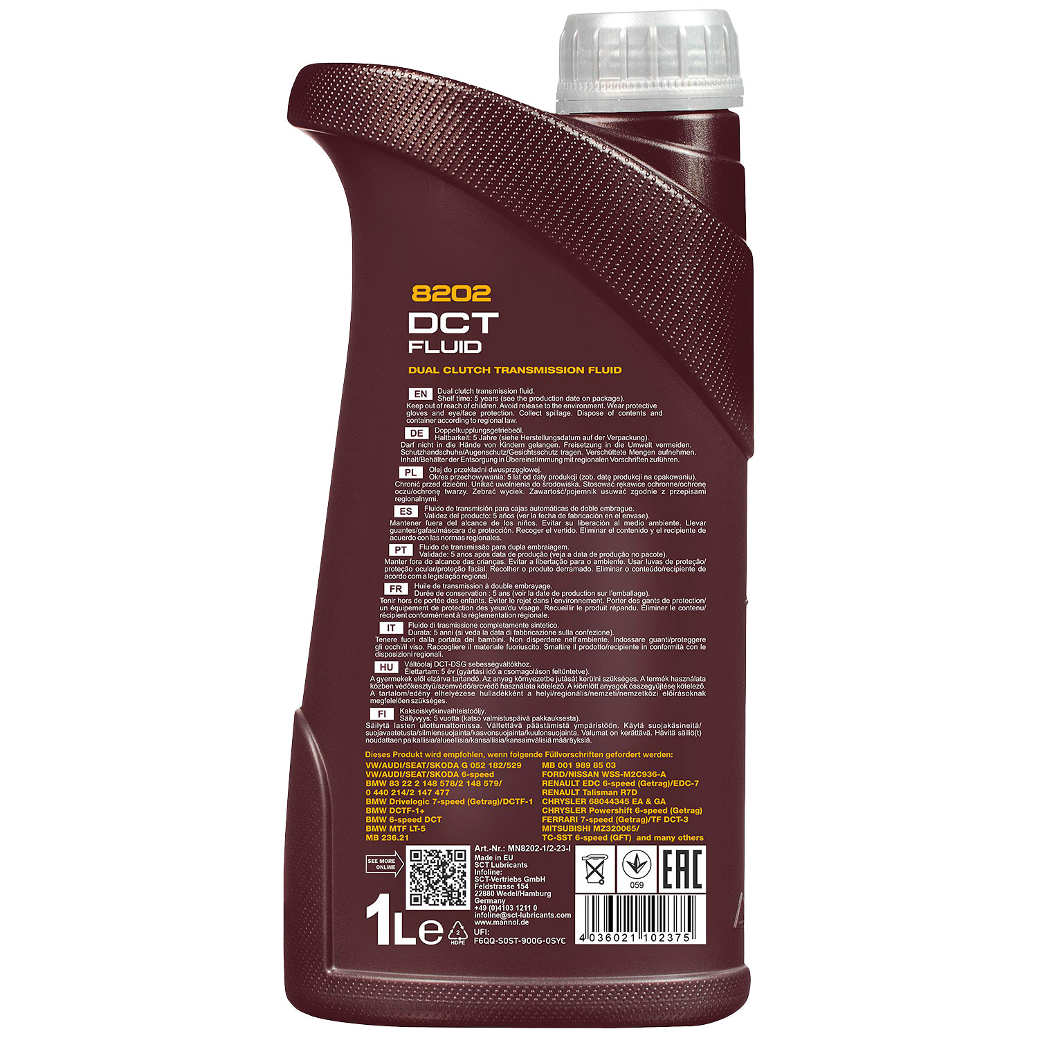 1 Liter  MANNOL Getriebeöl 8202 DCT Fluid Gear Oil