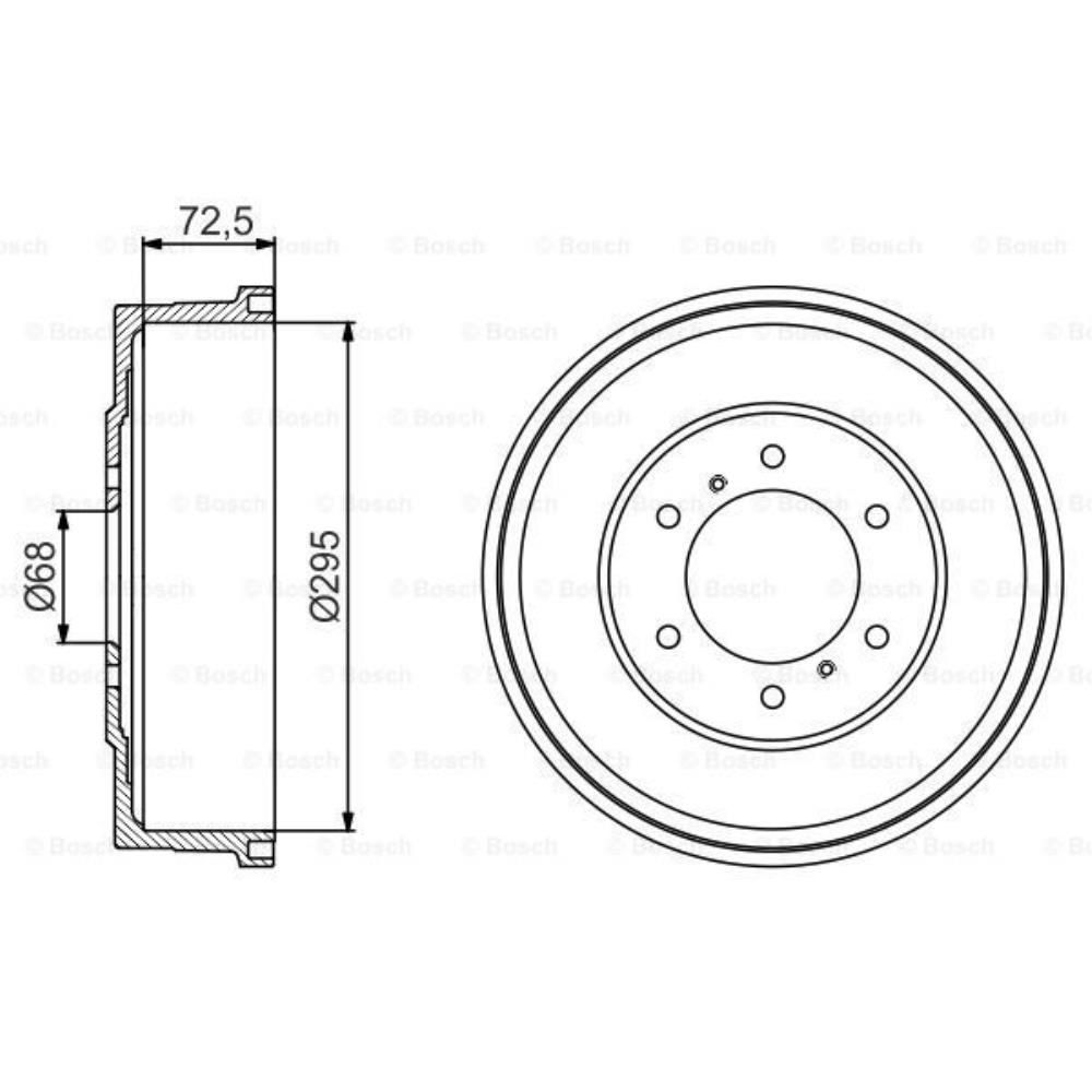 Bremstrommel 0 986 477 215 Hinterachse für Nissan NP300 Navara Pritsche/Fahrgestell D40 D23