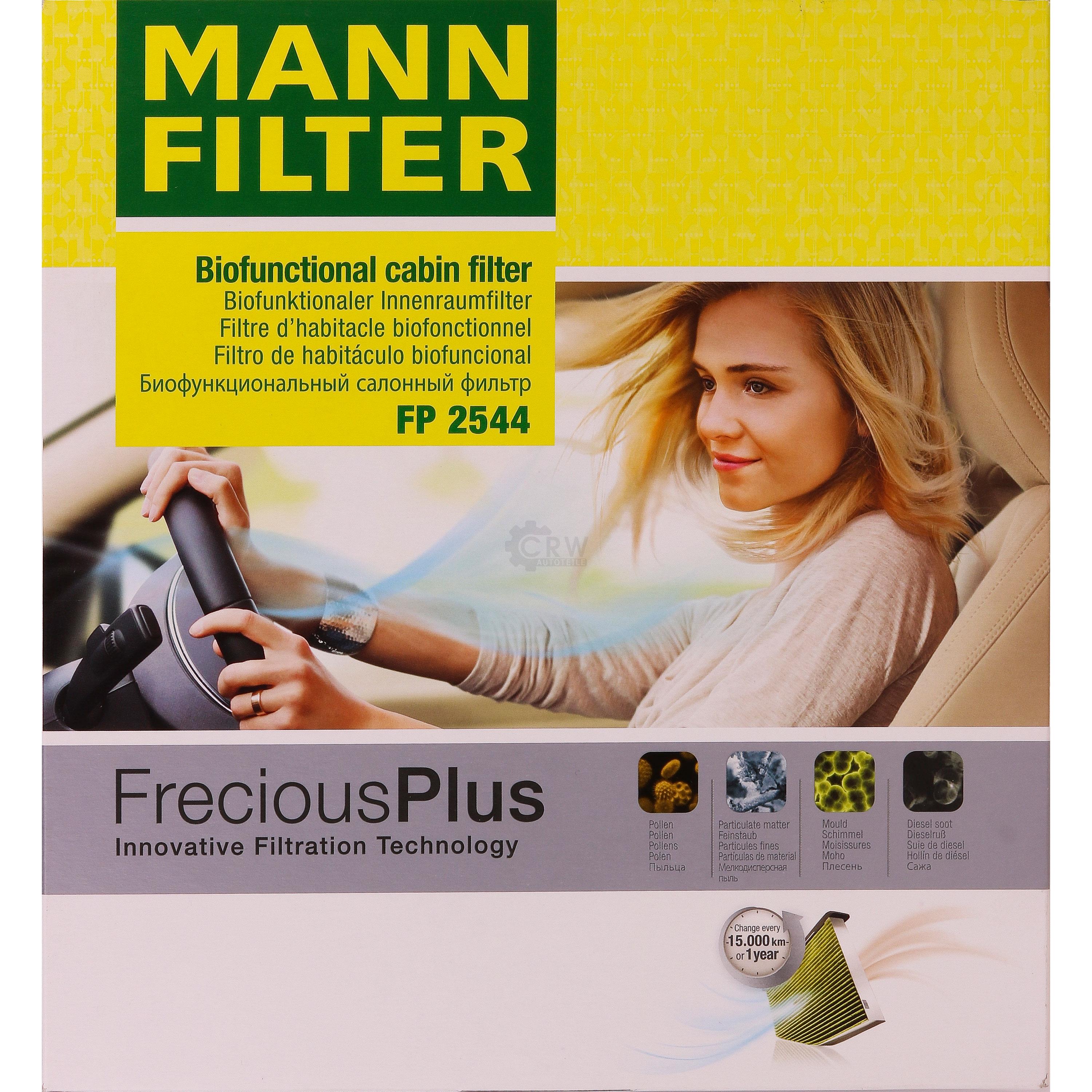 MANN-Filter Innenraumfilter Biofunctional für Allergiker FP 2544