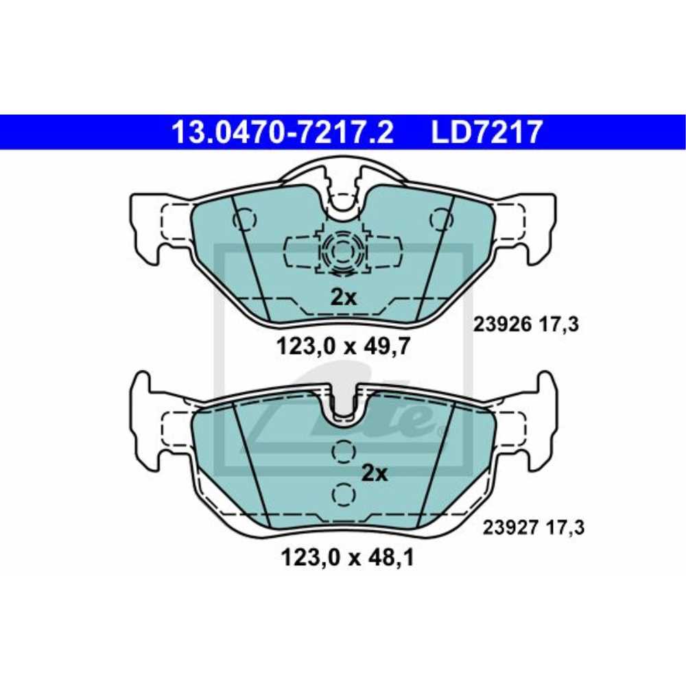 ATE Satz Bremsen Bremsscheiben Ø300 + Bremsbeläge hinten für BMW 3er Touring E91