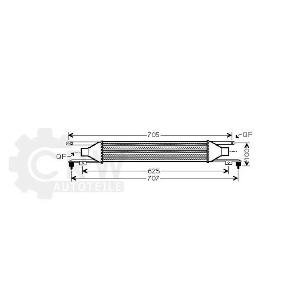 Ladeluftkühler für Opel Corsa D Van Vauxhall MK III (D) L_8 Corsavan