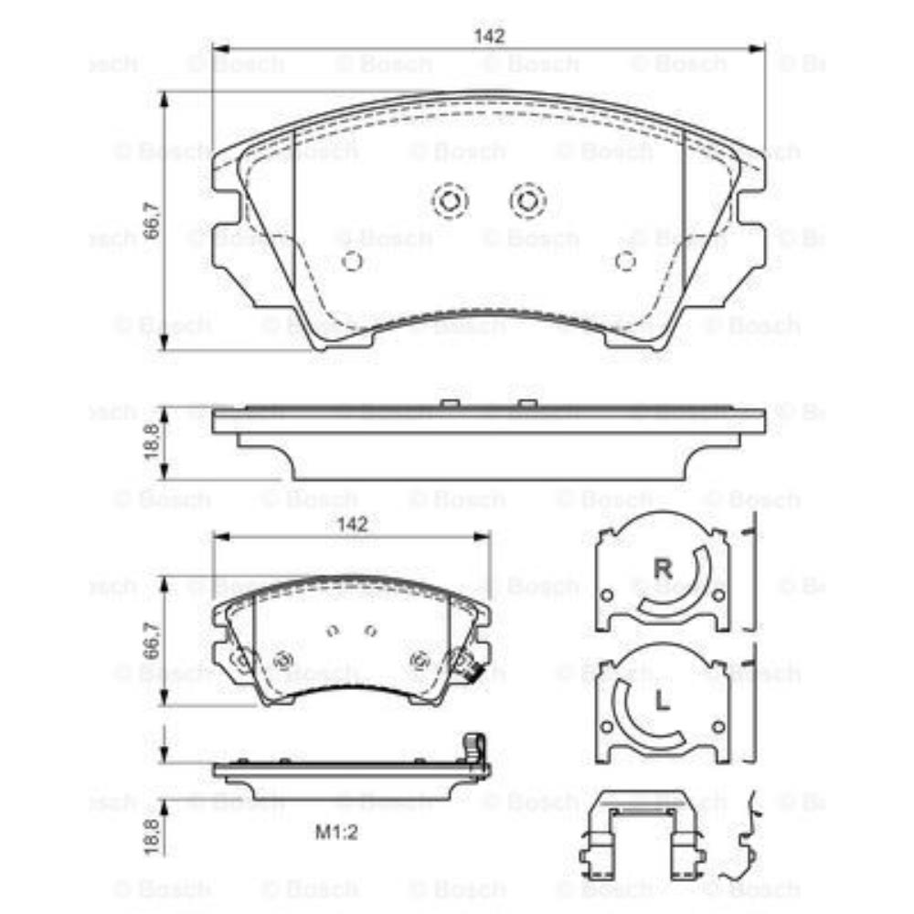 BOSCH Satz Bremsbeläge + Bremsscheiben belüftet vorne für Opel Astra J P10