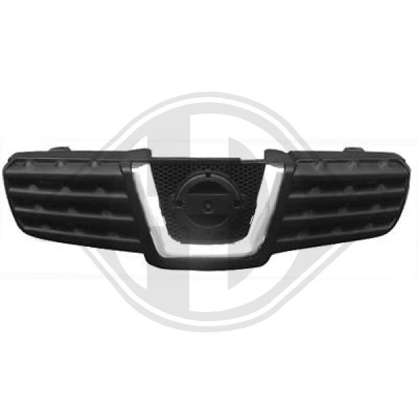 Kühlergrill Frontgrill Grill schwarz chrom für Nissan Qashqai J10 JJ10 Bj. 07-10